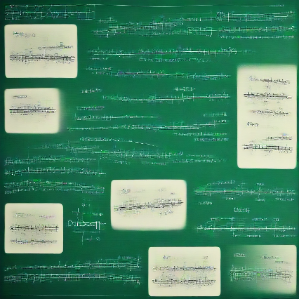 math equations on a green board