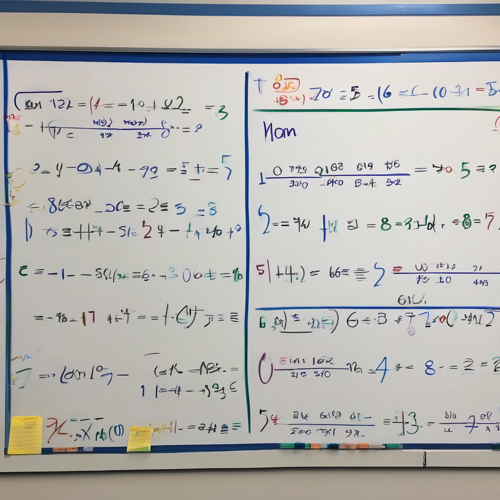 math equations on a white board