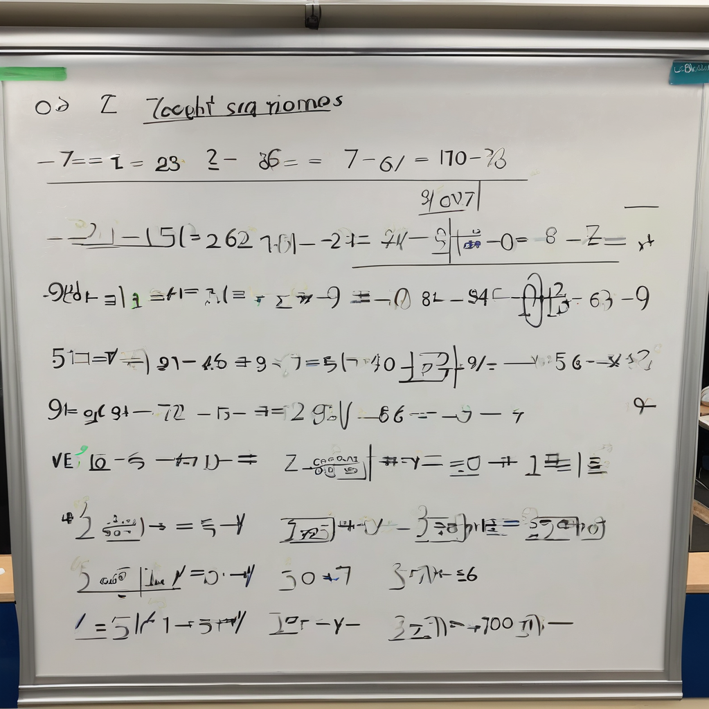 math equations on a white board