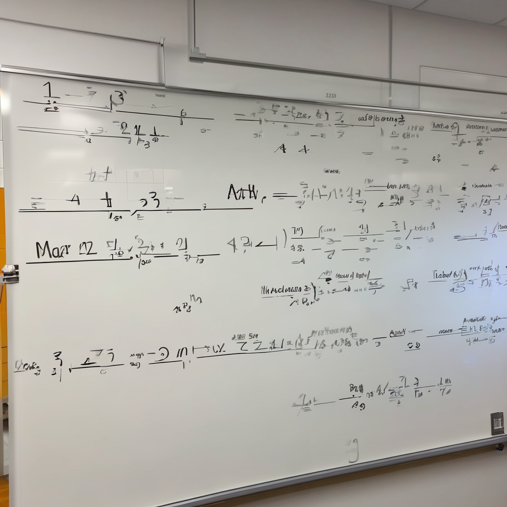 math equations on a white board