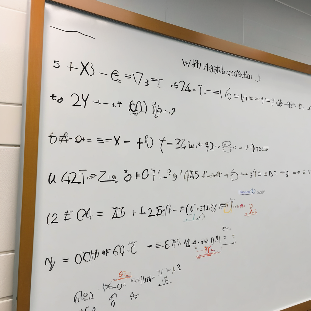 math equations on a white board