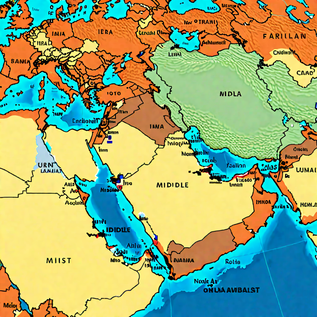 middle east on map