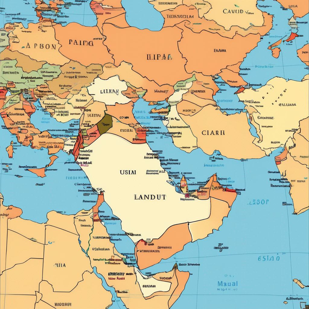 middle east on map