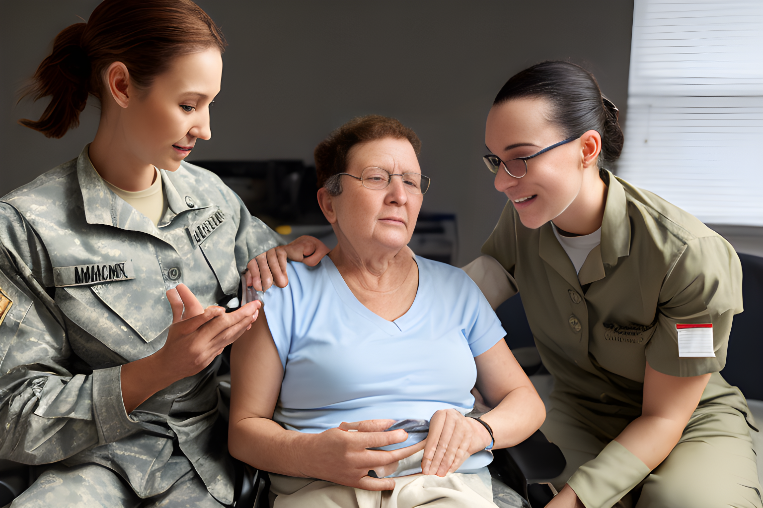 military medic nursing a patient