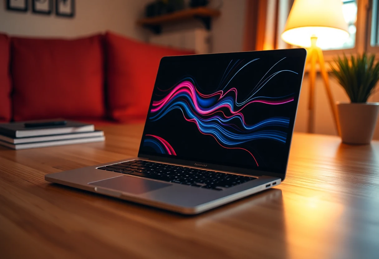 motion design on a laptop