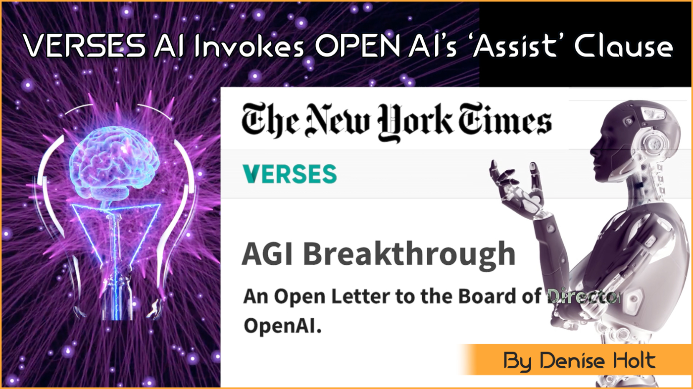 VERSES AI Announces AGI Breakthrough: Invokes Open AI's 'Assist' Clause
