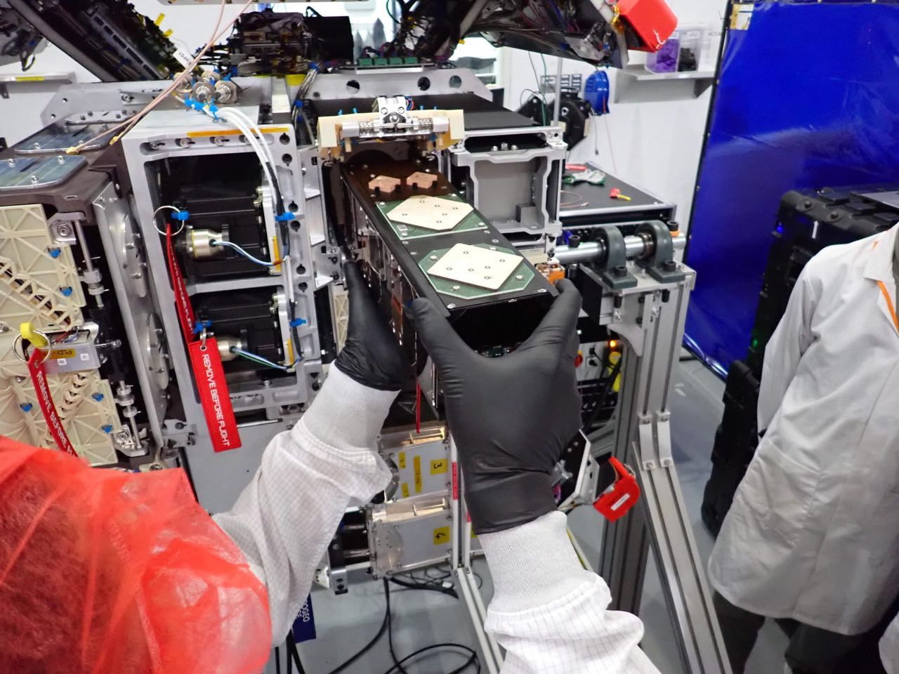 An image of Spacecoin XYZ’s first test satellite was sent into space earlier this year.