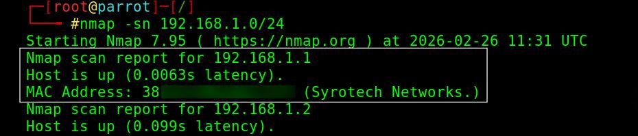 nmap host&nbsp;scan