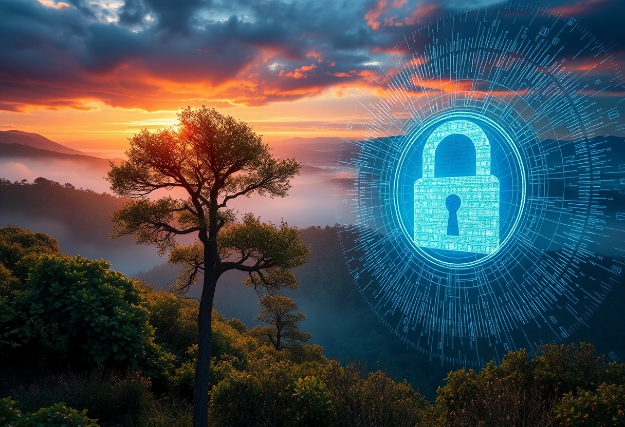 Nature Inspired beautiful CyberSecurity Image