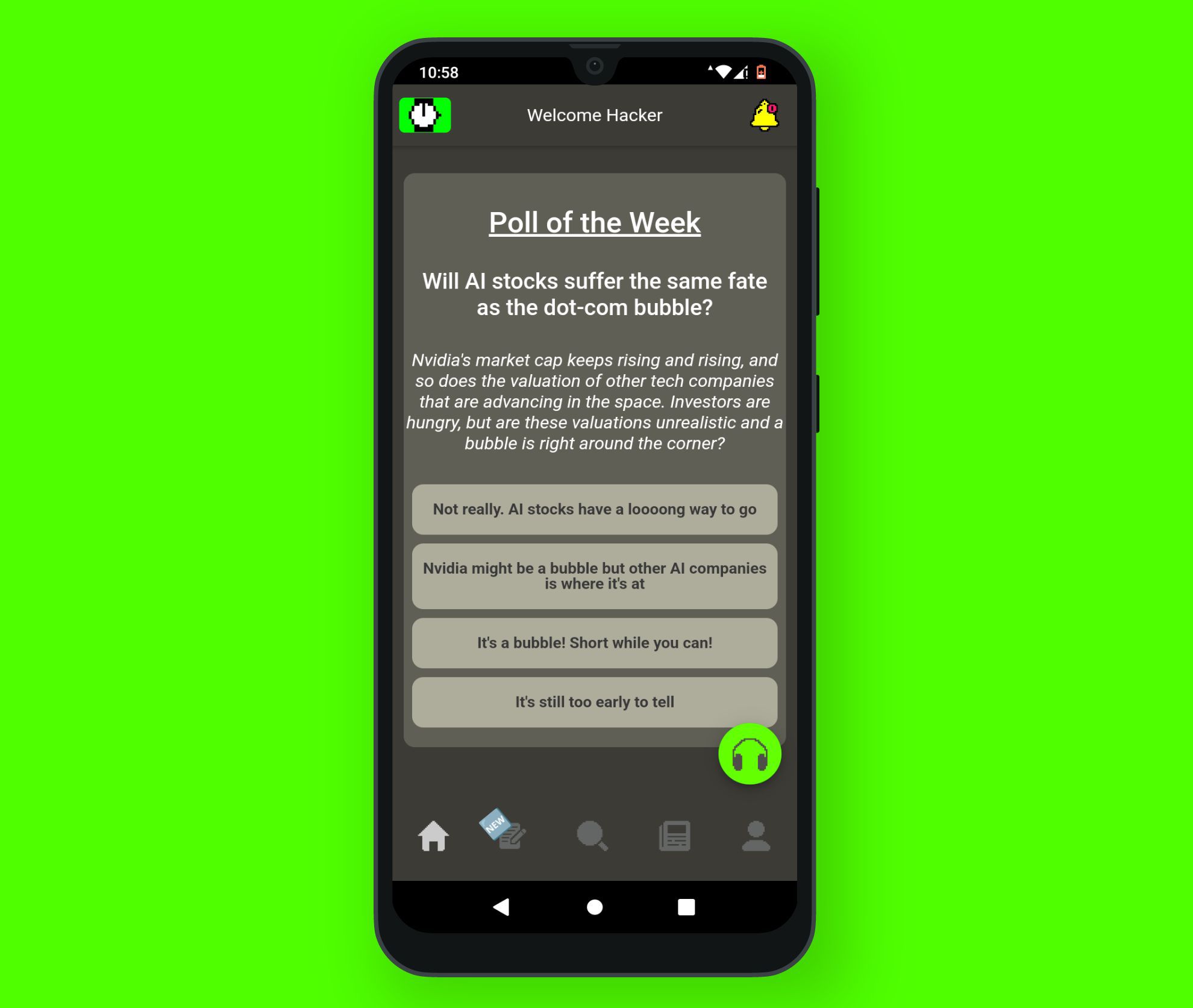 Polls on HackerNoon Mobile App