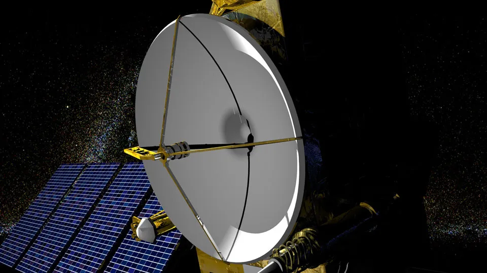 The Poseidon-3B altimeter. It allows measurement of the range (the distance from the satellite to the Earth’s surface), wave height, and wind speed.