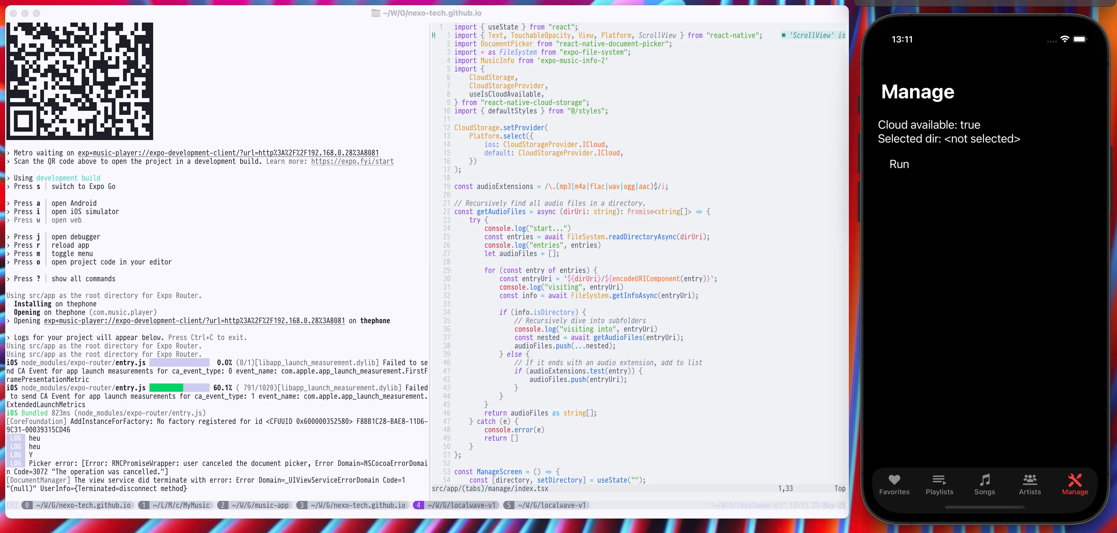 Attempting to build an app with React Native/Expo
