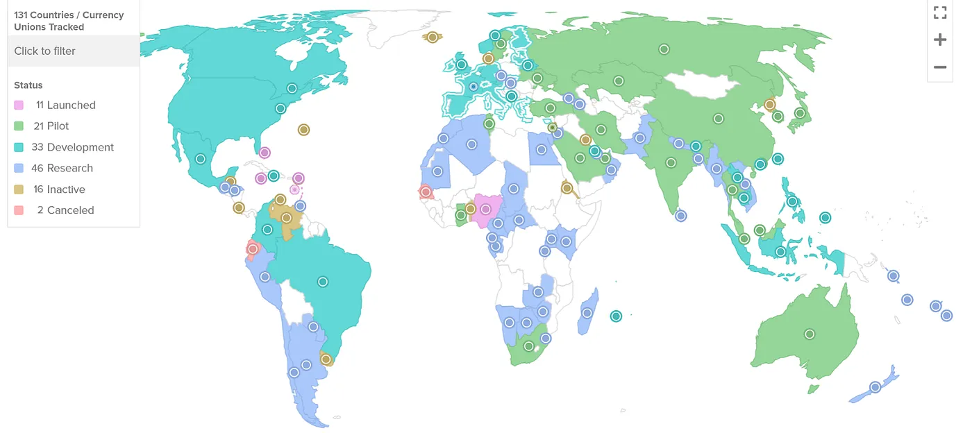 Currency Unions Tracked. Source: cbdctracker