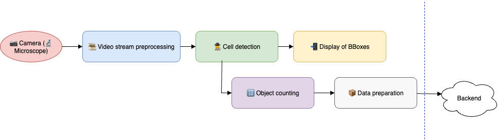 Overall frame processing flow in the application