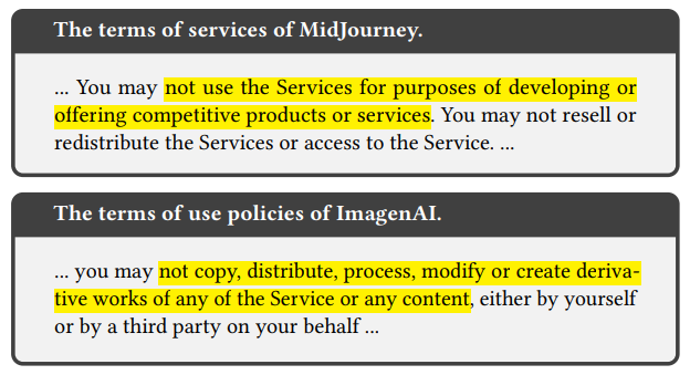 Figure 2: User terms of commercial text-to-image models.