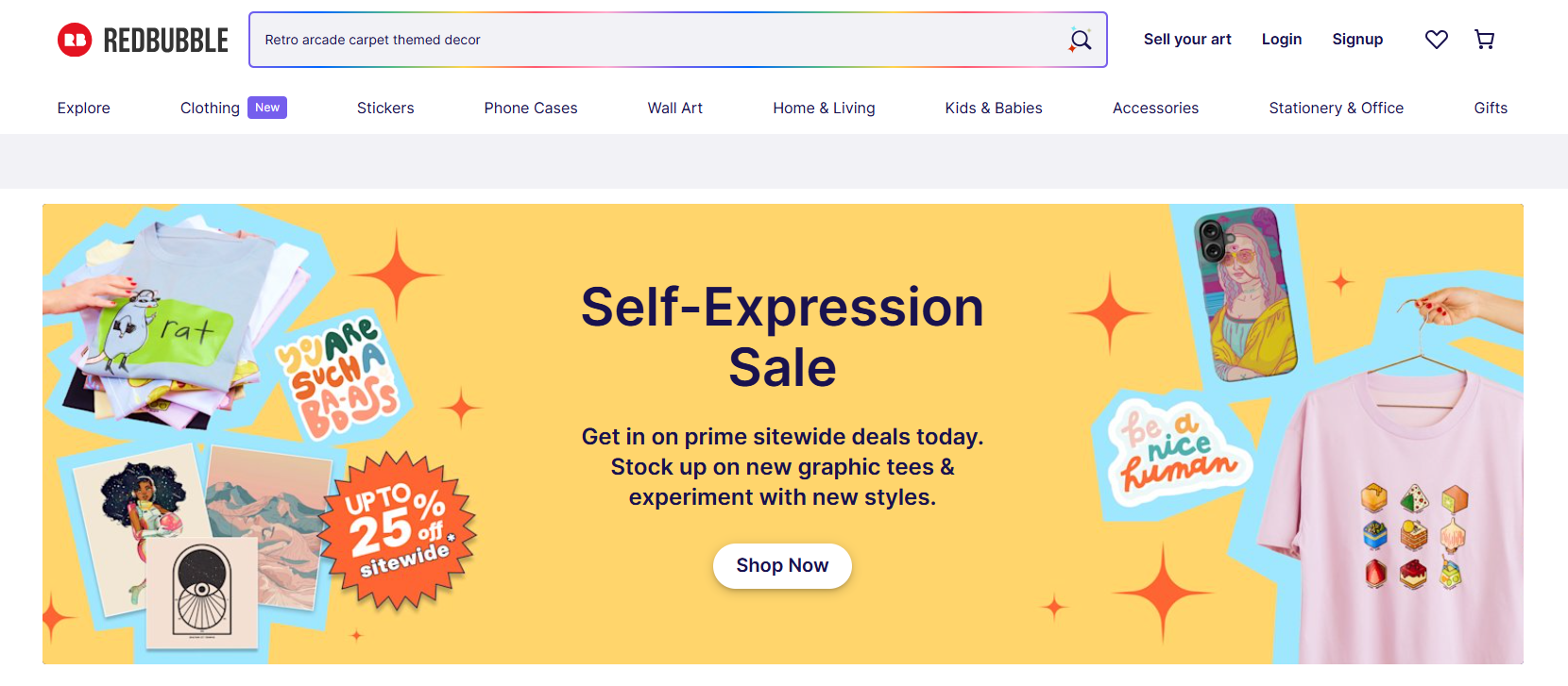 Digital Merch Selling Platform- Redbubble