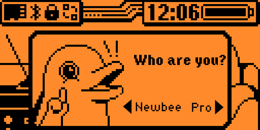 Example of a mode selection screen