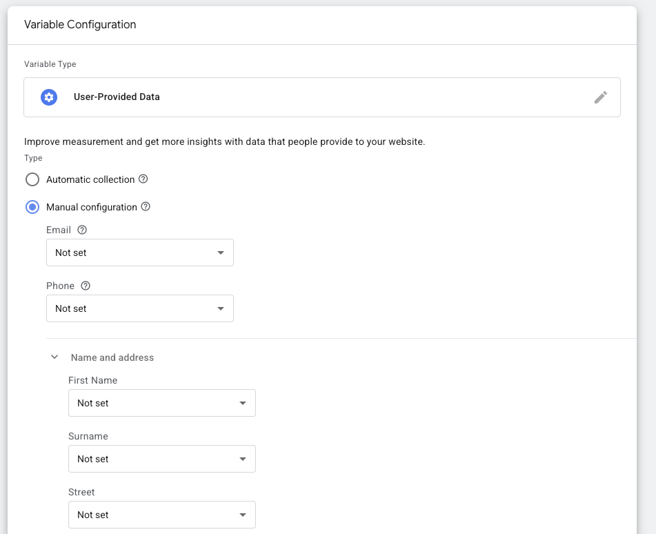 You can create a User-Provided Data variable in GTM that will make sure that you pass correct information for every conversion. This way you won't need to re-do the set up for every conversion. You also can pick Automatic detecation, but need to be careful as it can cause incorrect user matching.