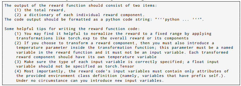  Prompts of Tips for Writing Reward Functions