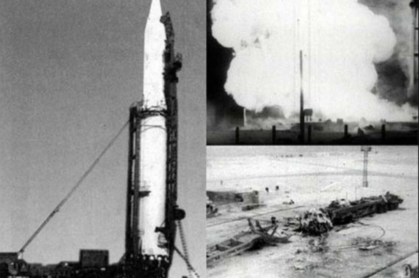 Photo from the crash site at Baikonur in 1960