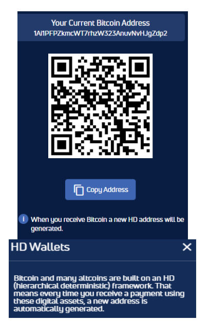 Fig. 26. A Hierarchical Deterministic wallet that generates a new address for every transaction.
