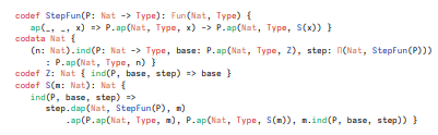 Fig. 8. The encoding of Fu and Stump can be obtained by refunctionalizing the program in Figure 7.