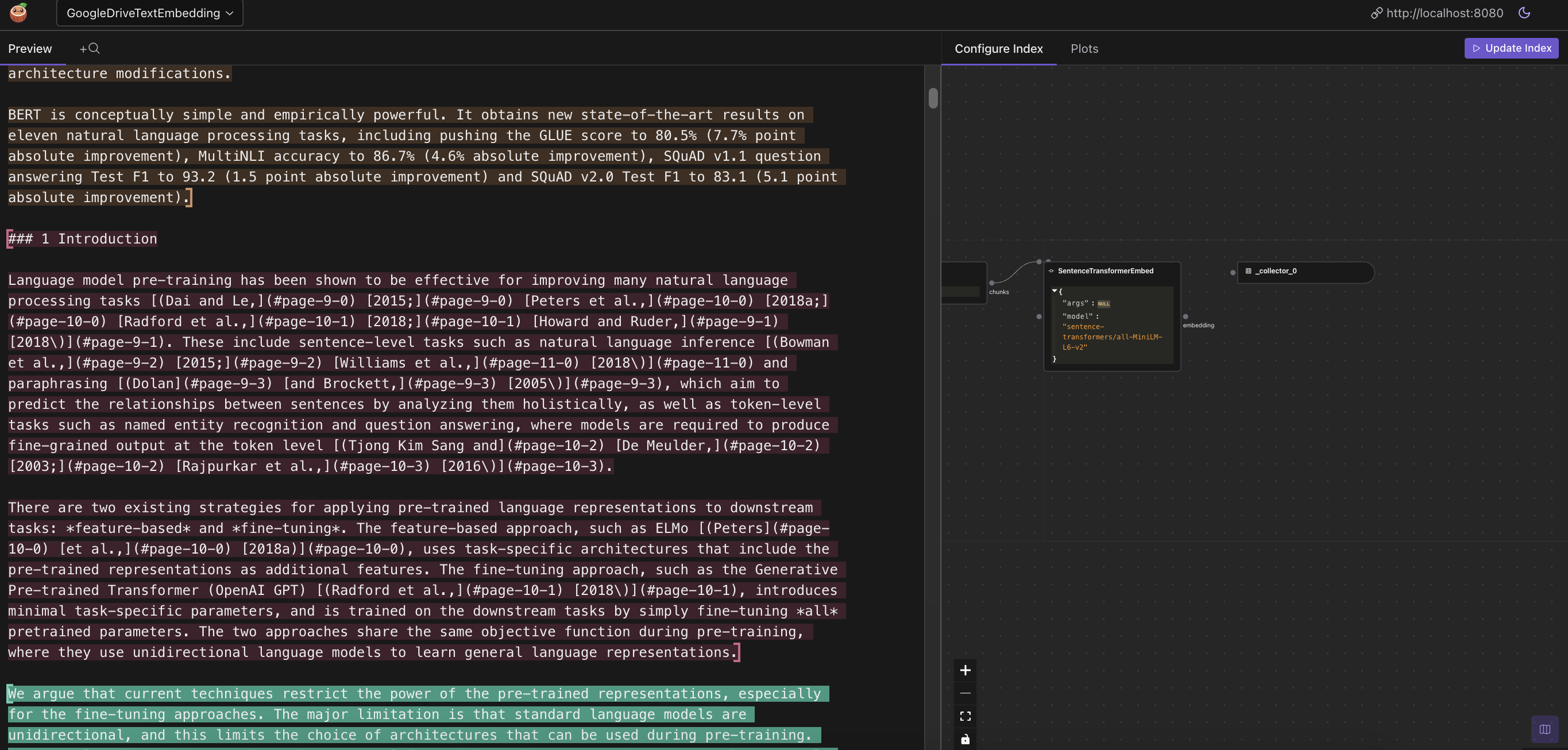 CocoInsight chunks viewer