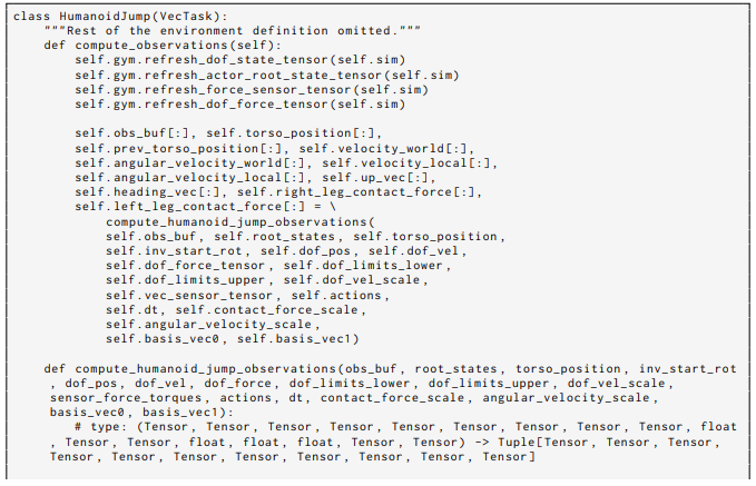  Prompts of Environment Context in HumanoidJump Task