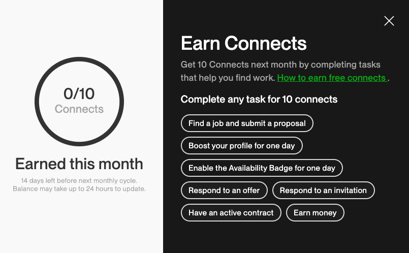 Screenshot Upwork