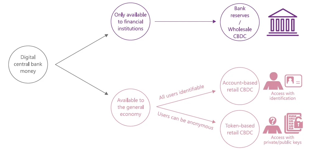 Forms of digital central bank money. Source: BIS Annual Economic Report.