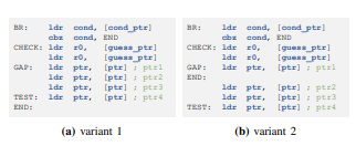 Figure 5: TIKTAG-v1 gadget variants