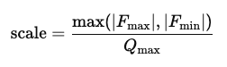 scale for symmetric quantization