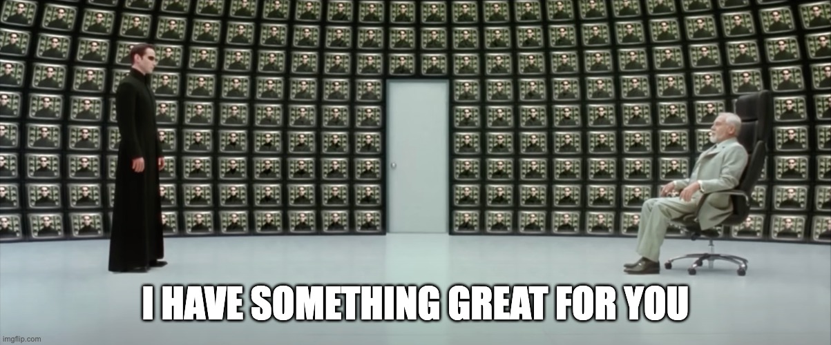Neo meets with the Architect to teach the machine a lesson