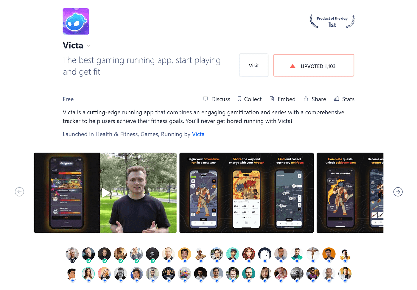 Notarized screenshot of our launch page