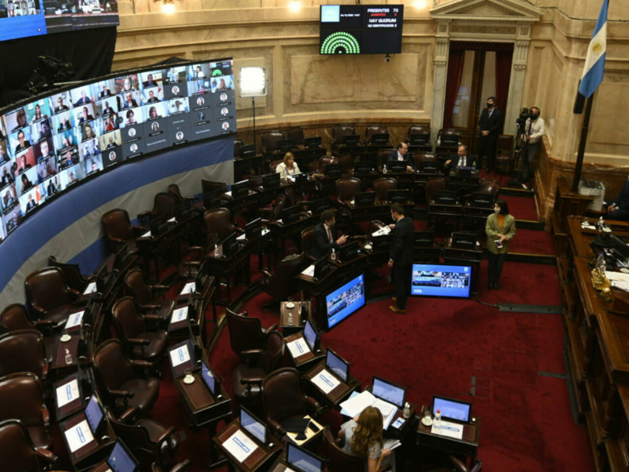 Удаленные заседания в парламенте Аргентины с использованием живого общения через Интернет