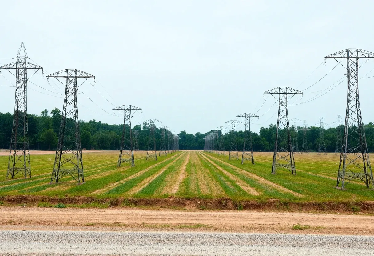 open field power grid