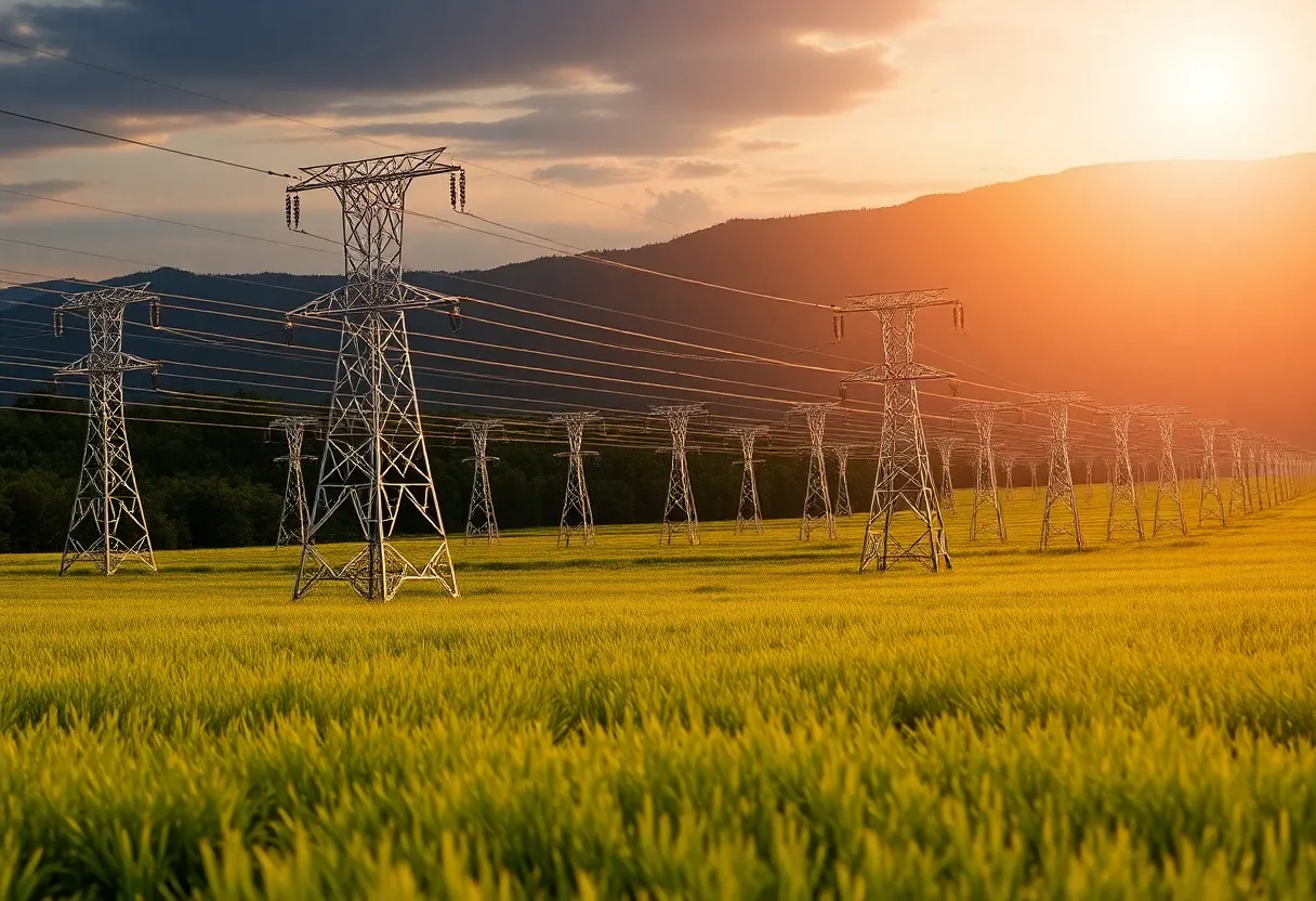 open field power grid