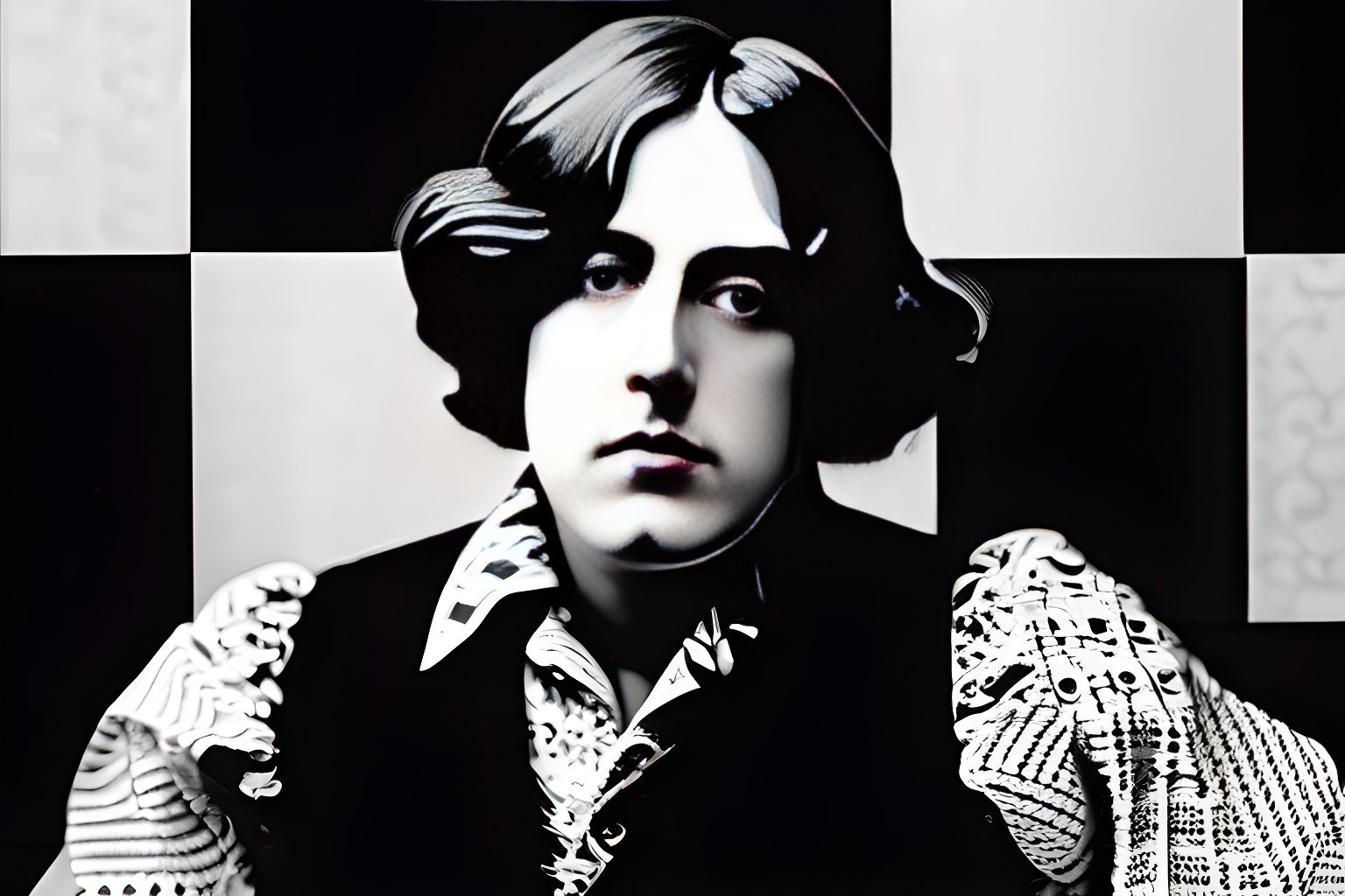 "Oscar wilde no.18" by napoleon sarony in black and white