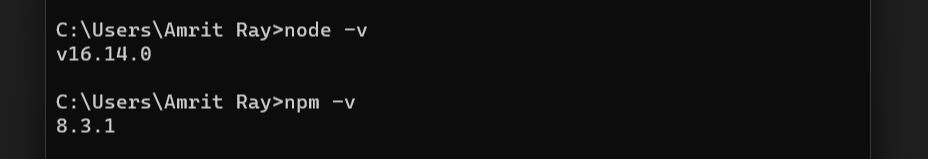 Checking Node & NPM version