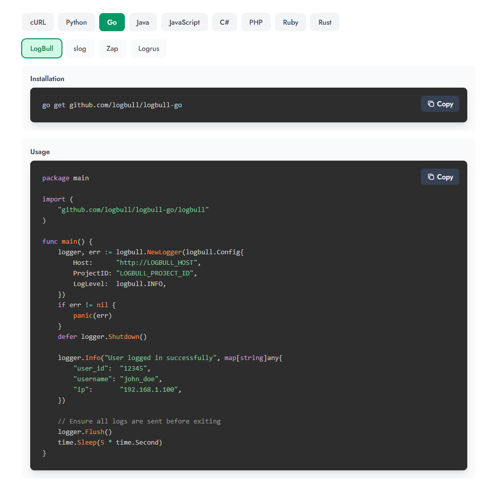 Code examples picler