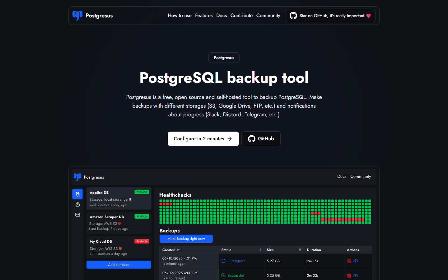Postgresus 2.0: new version of open source PostgreSQL backup tool