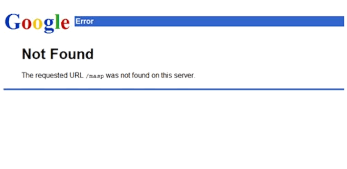 Google Error Page (circa 2000-2005)