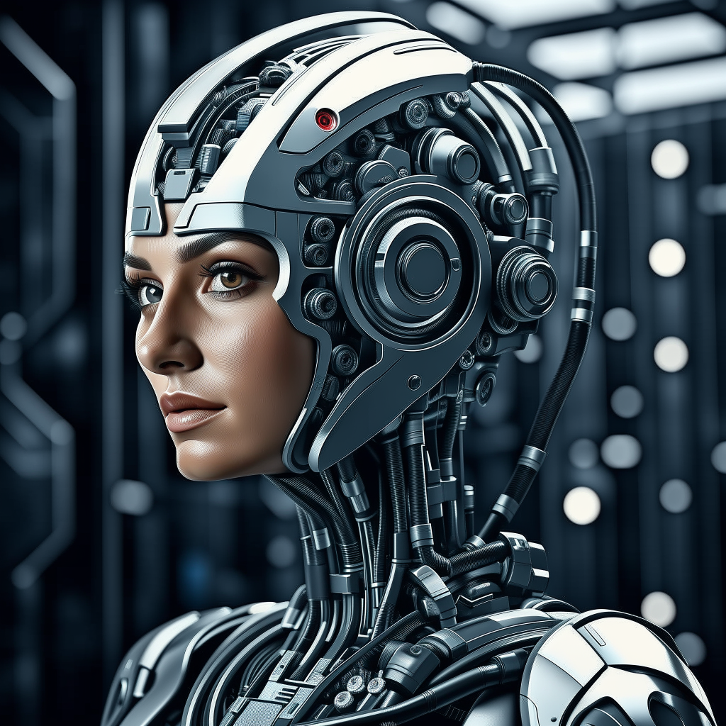 Picture of beautiful female robot