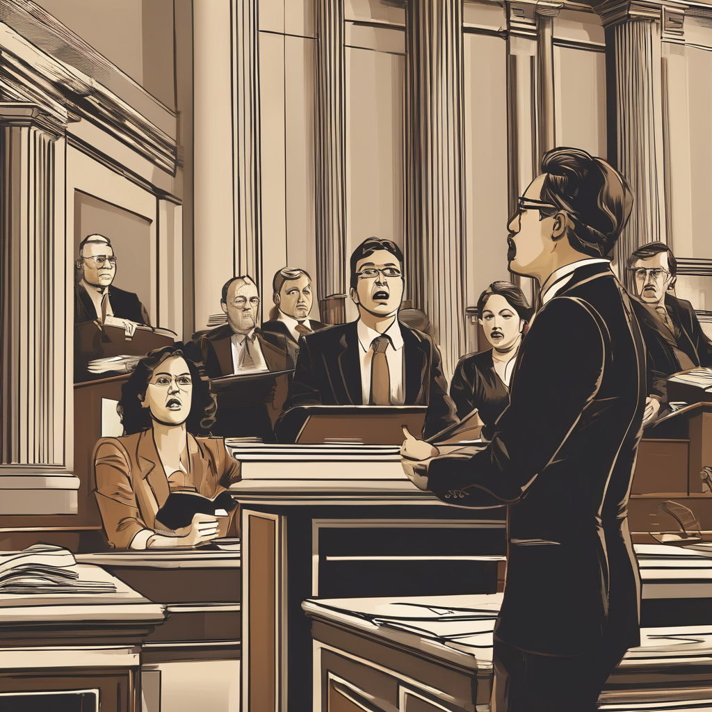 plaintiffs arguing passionately in court