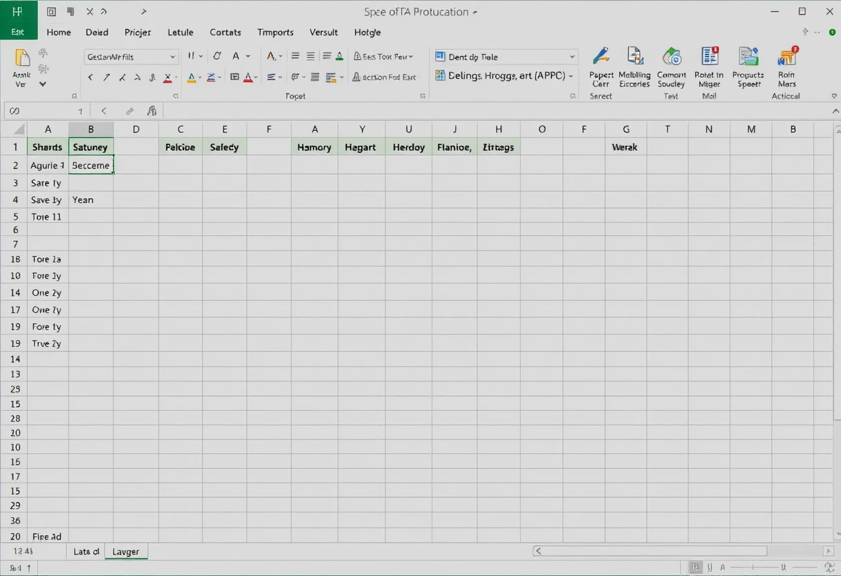 populated excel sheet