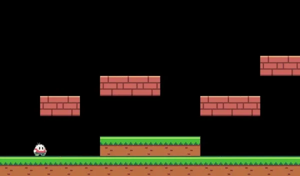 The camera stops moving when the player reaches the end of the level map