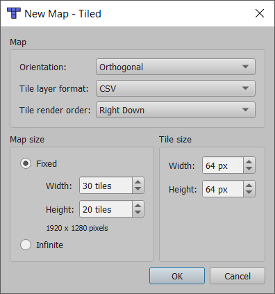 Tile Map settings