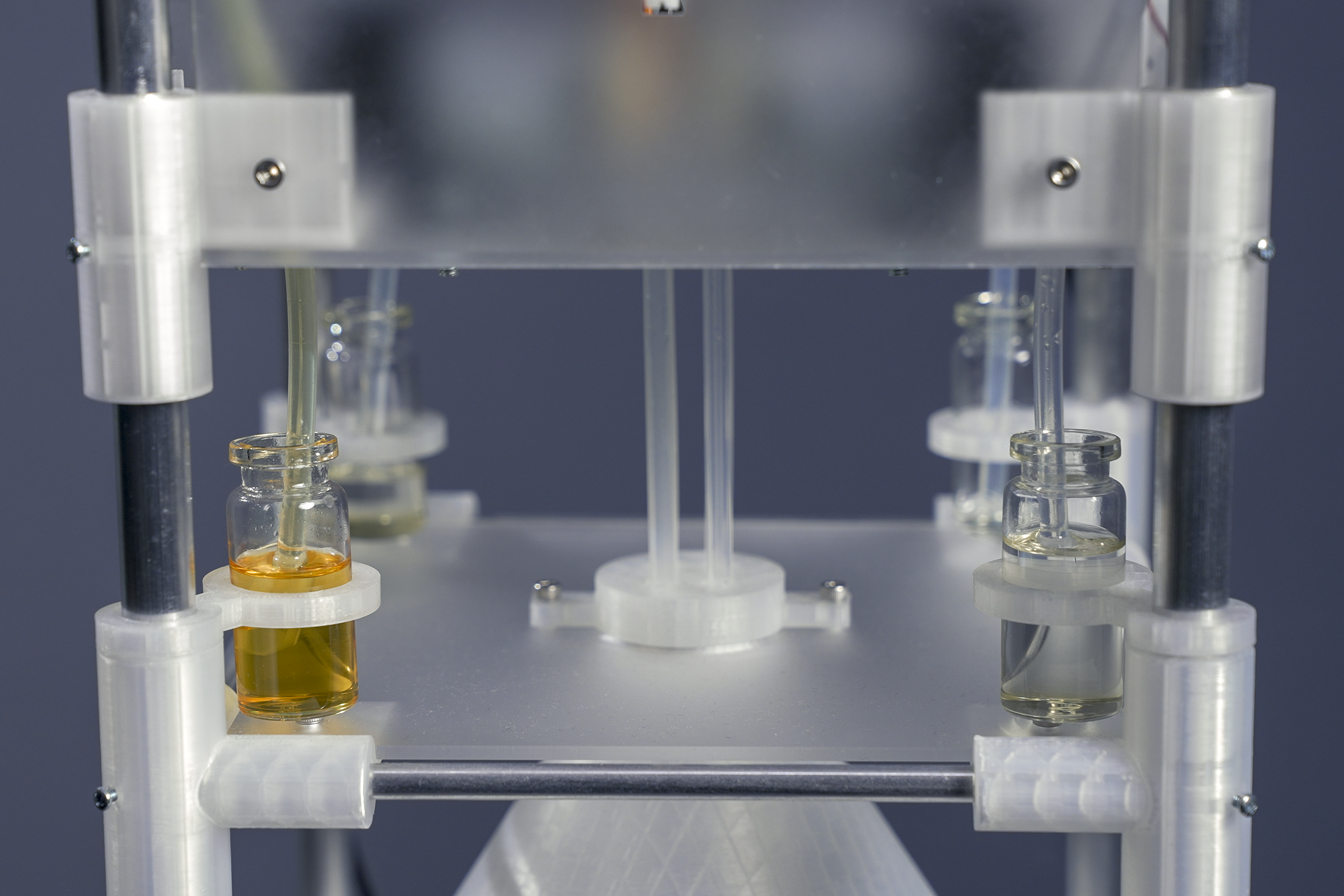 Scent vials loaded into the device