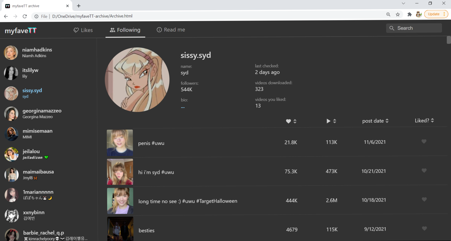 ALL VIDEOS FROM PEOPOLE I FOLLOW