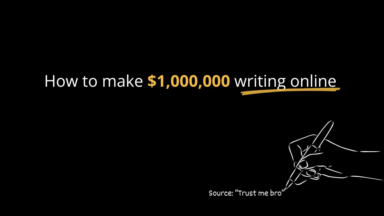 My Plan to Make a Million Dollars Writing Online